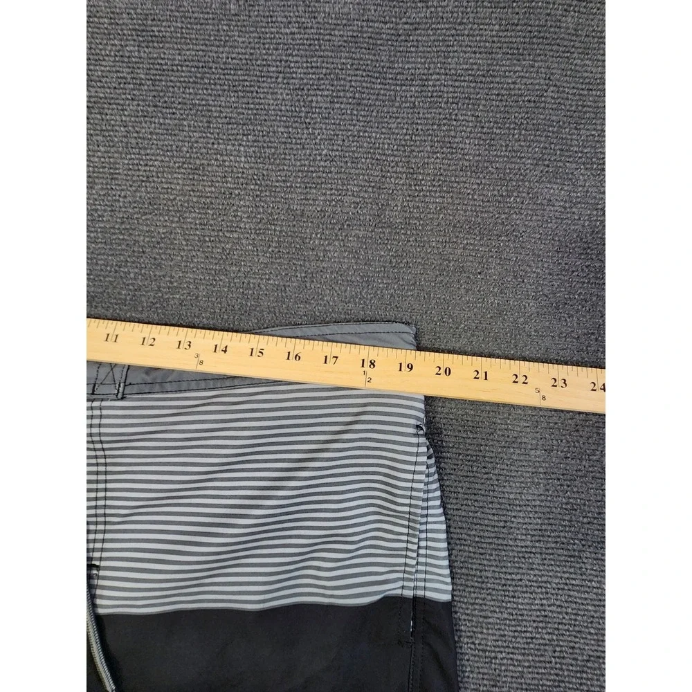 George Board Shorts Mens XL Grey Striped Colorblock Swim Trunks Casual‎